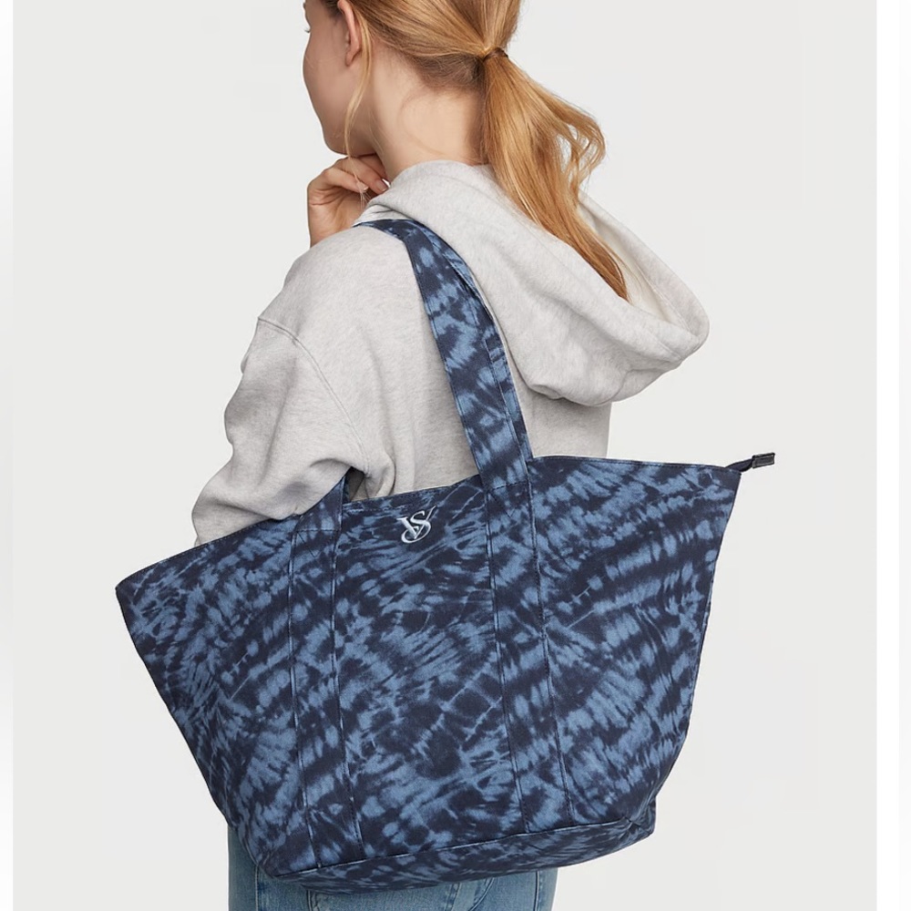 Victoria's Secret Blue Tie-Dye Tote Bag